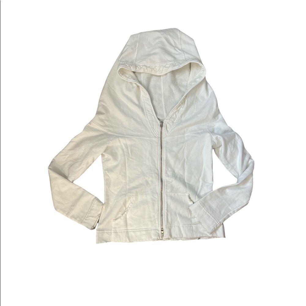 Lauren Moshi | Zip Up Hooded Eagle Stitch Sweater